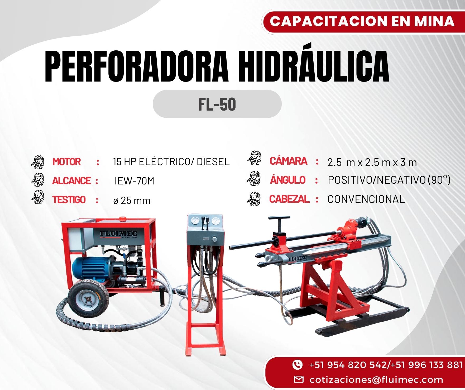 MAQUINA TRANSPORTABLE Y ADAPTABLE HIDRAULICA FL - 50 